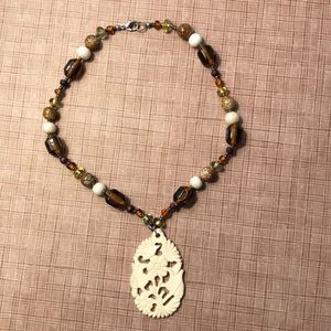 Ivory pendant necklace
